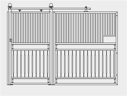 Paroi Dolane 230 cm H, 351-400cm L Bongossi