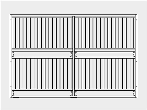 Cloison de séparation  Galant jusqu'à 350 cm, Bongossi