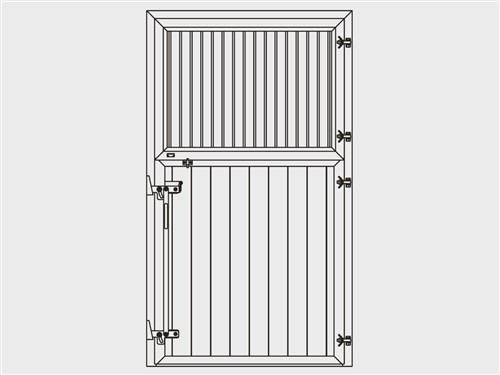 Staldeur, 2-delig, met draairaam, 1300 mm B x 2400 mm H