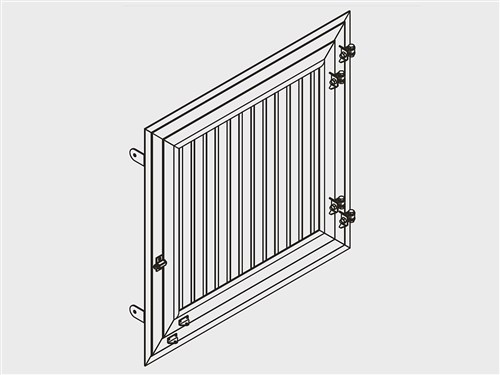 Fenêtre d'écurie double ouverture 1000x1000mm