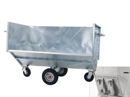 Container pour tracteur avec platine de verrouillage
