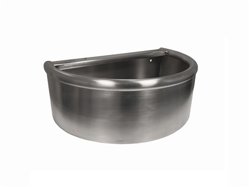 Mangeoire pour chevaux en acier inoxydable semi-circulaire
