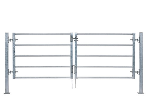 Fermeture double pour barrière de prairie
