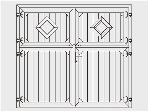 Porte d'écurie en 2 parties,