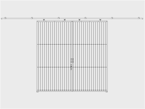 Porte d'écurie 300 B cm x250cm H