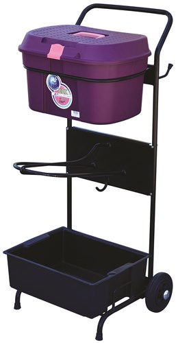 Chariot porte-selle Roul GM-malle pansage-box Violet / Rose
