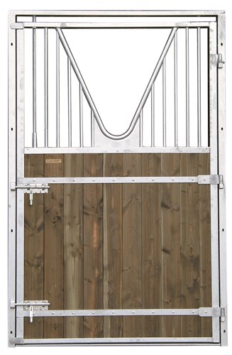 Porte de box 1,37m grille col cygne /charnière tirant droit