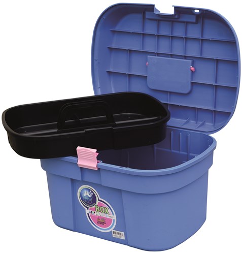 Malle de pansage "BOX COLORS XL" turquoise/rose