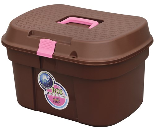 Malle de pansage "BOX COLORS XL" caramel/rose