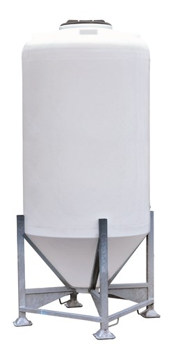 Silo 2000 L monobloc sur châssis avec vanne