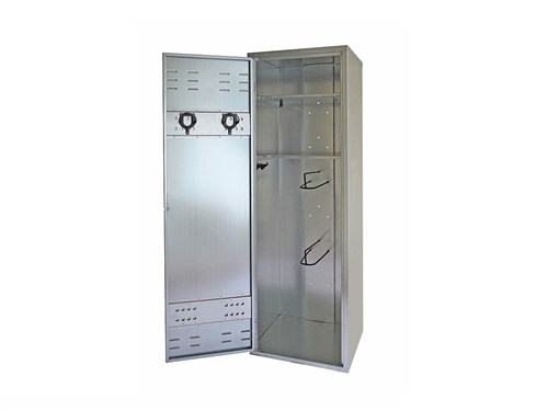 Armoire à selles standard de 190 x 60 x 60 cm avec serrure à cylindre et 2 supports de selle