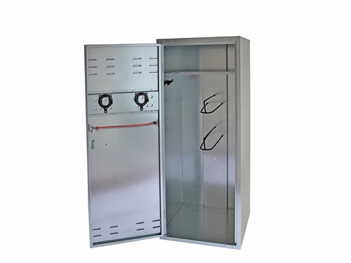 Armoire à selles standard de 150 x 60 x 60 cm avec serrure à papillon et 2 supports de selle