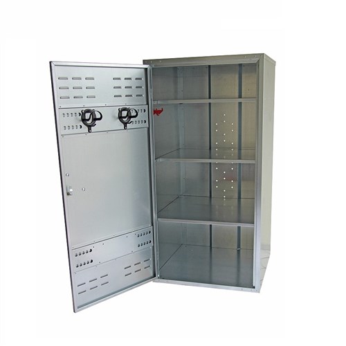 Armoire de rangement 115x75x75 avec serrure à cylindre et 3 étagères