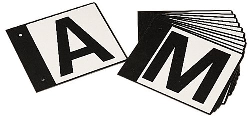 Jeu de lettres de dressage pour manége (12 lettres) métal