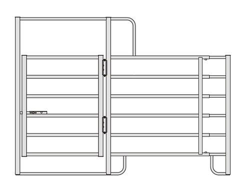 Paneelhek Comfort Line Paard -Deur uitschuifbaar