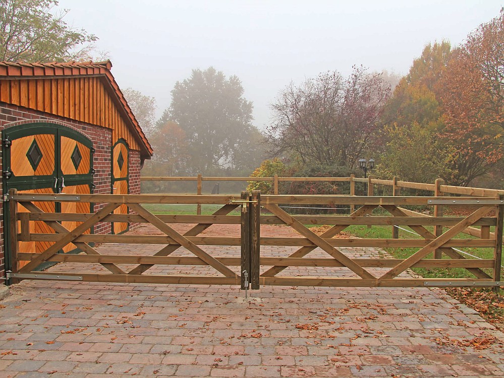 Double portail en bois Sussex