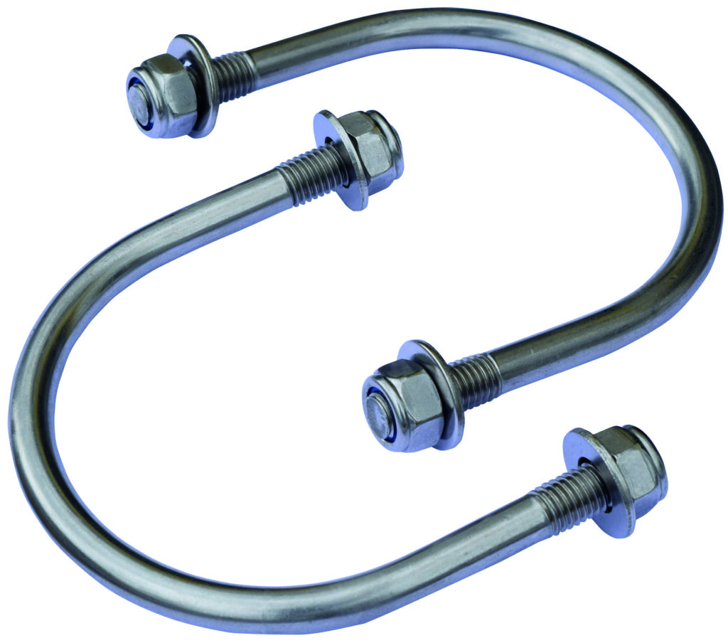 Lot de deux étriers inox pour tube 102mm
