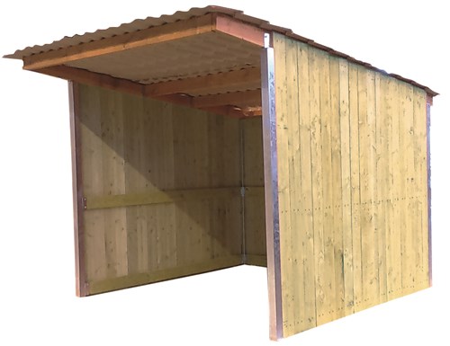 Abri 3,18x4,18 Planche Douglas 32 mm Ardoise