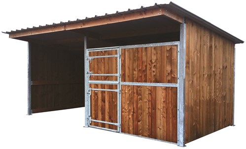Extension d'abri 3,09x4,18 Clin Douglas 42 mm Ardoise