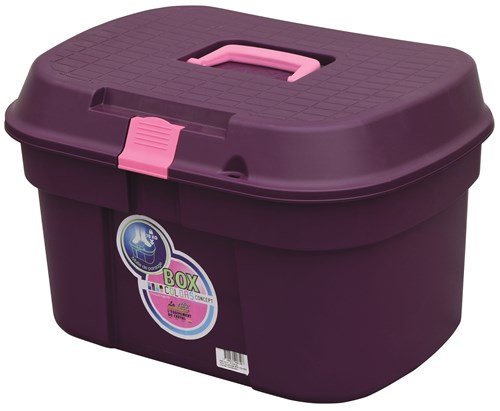 Malle de pansage "BOX COLORS XL" violette/rose