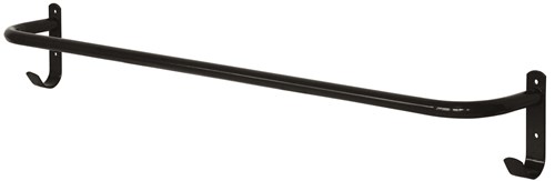 Porte-couvertures noir avec porte brides L : 1 m