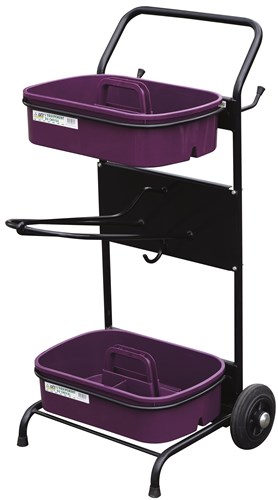 Chariot porte-selle Roulant PM avec bac de pansage Violet