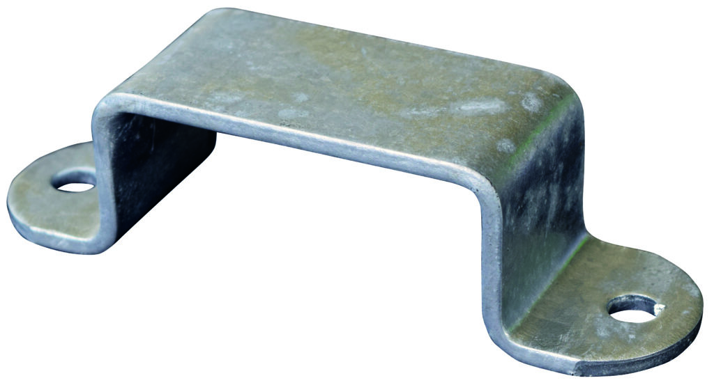 Paire de demi bride carré pour poteau carré de 90 mm