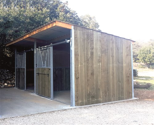 Extension d'abri 3,09x3,18 Clin Douglas 42 mm Bordeaux