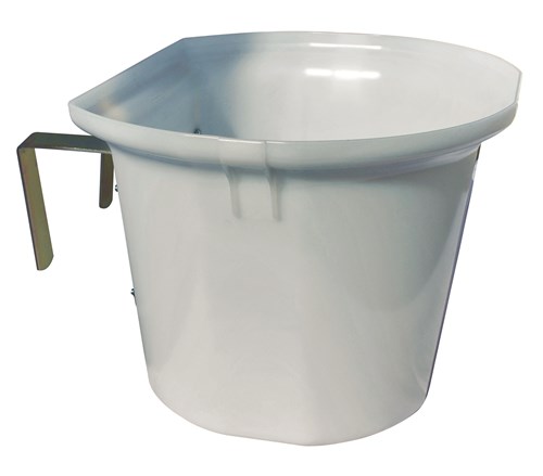 Mangeoire à crochet 17,5 l. en injection blanche