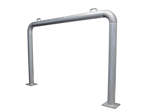 Entretoise en tube rond Ø102 mm, env. 1300 mm H x 2000 mm L